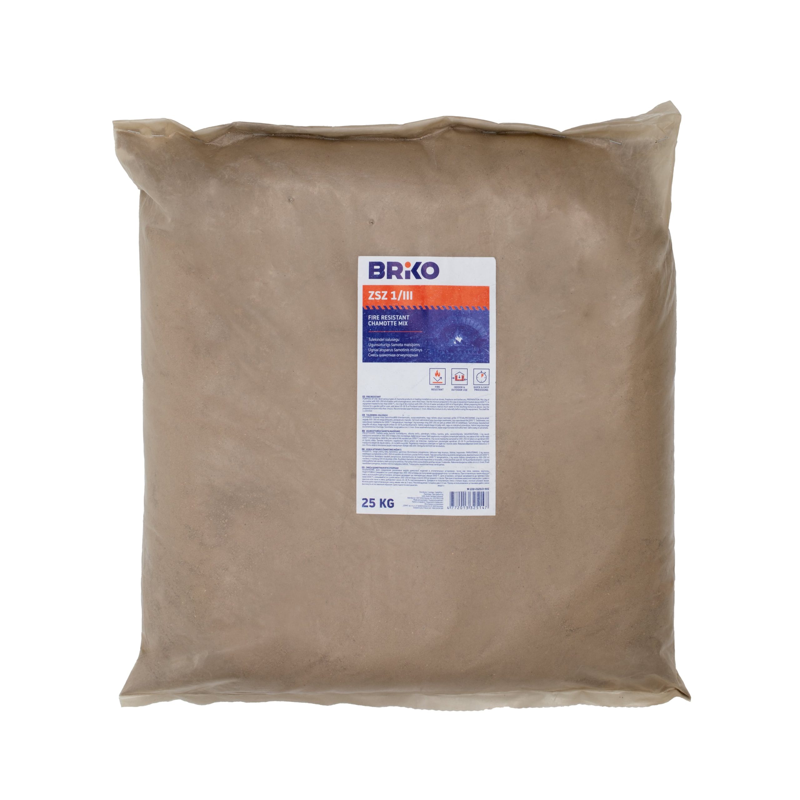 CHAMOT.MIX.FIREPROOF ZSZ 1/IIIBRIK25KG