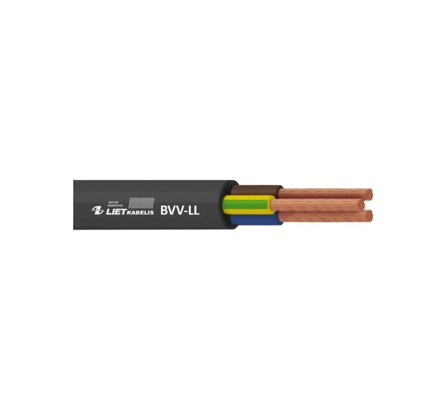 CABLE BVV-LL 2X1.5 BLACK (100)