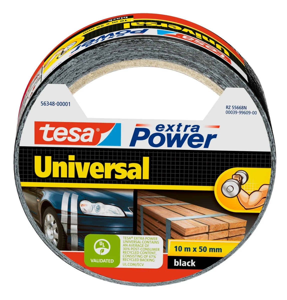 FABRIC TAPE BLACK 10MX50MM TESA