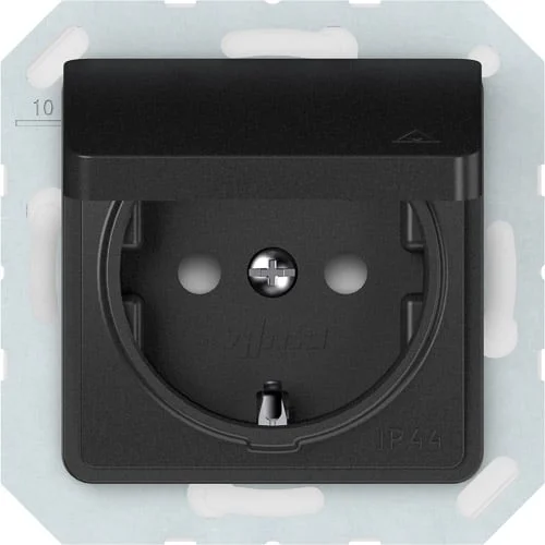 Розетка IP44 RP16-003-02 SL ЧЕРНАЯ