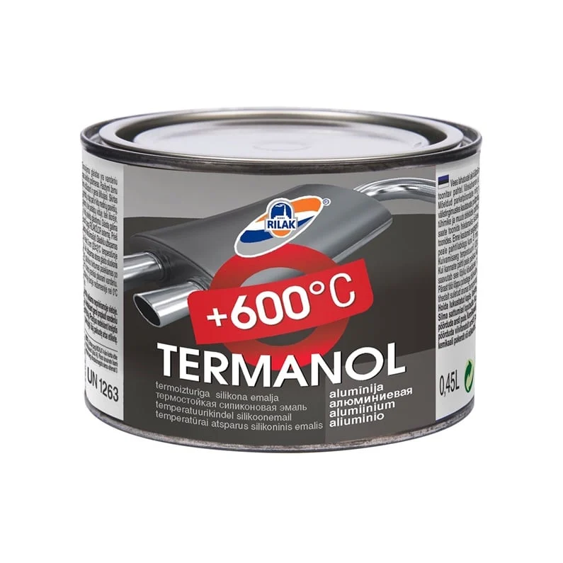 КРАСКА ГОРЯЧ. ТЕРМАНОЛ 600C 0.45L АЛЮМ.