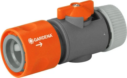 GARDENA HOSE CONNECTOR WITH CONTROL VALVE 13MM