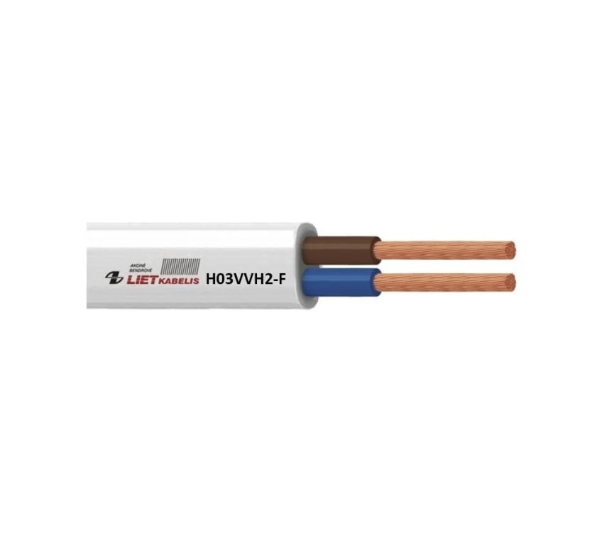 CABLE H03VVH2-F 2X0.5 WHITE 25M