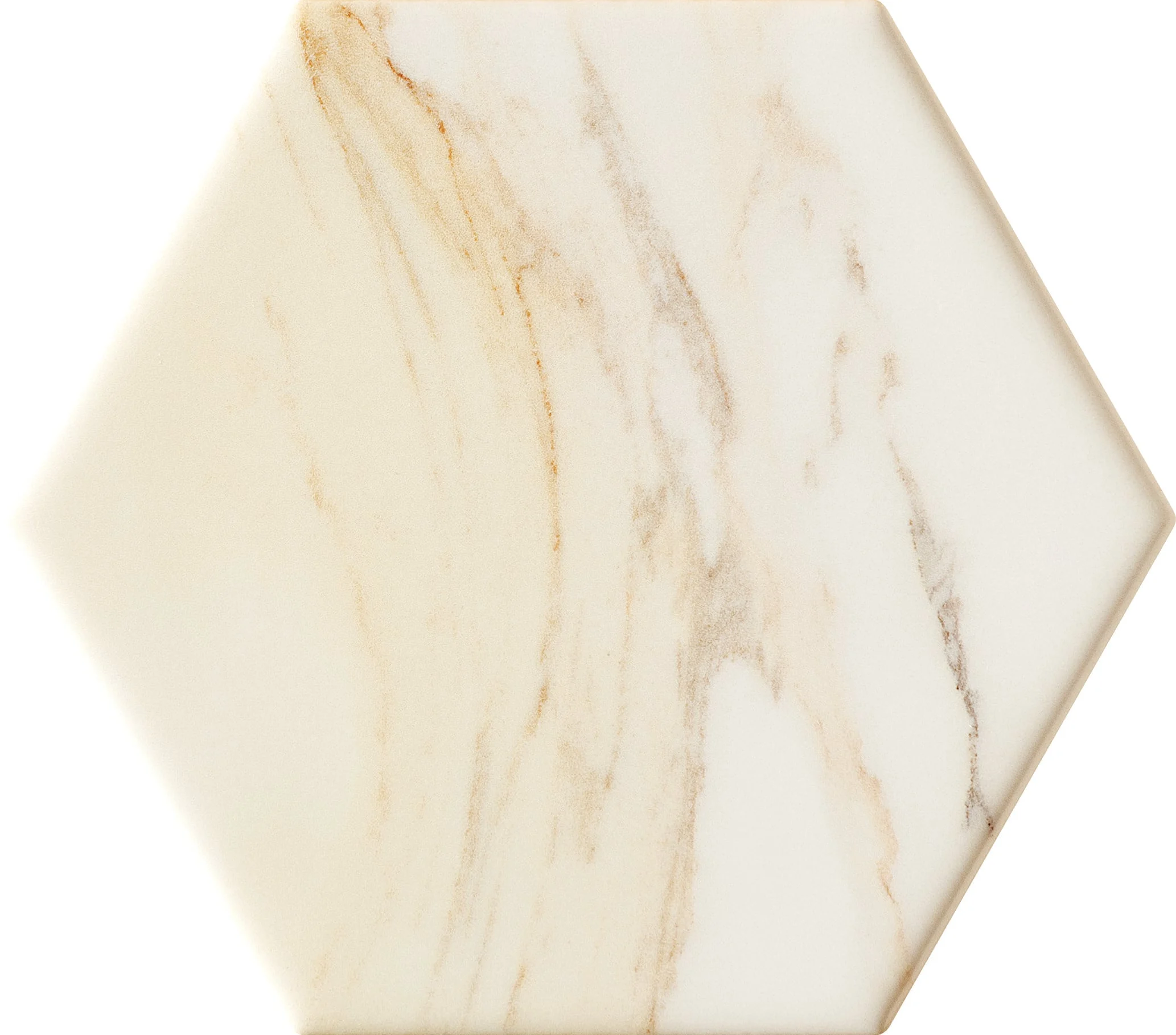 DECORATIVE TILE WHITE HEX 11X12.5