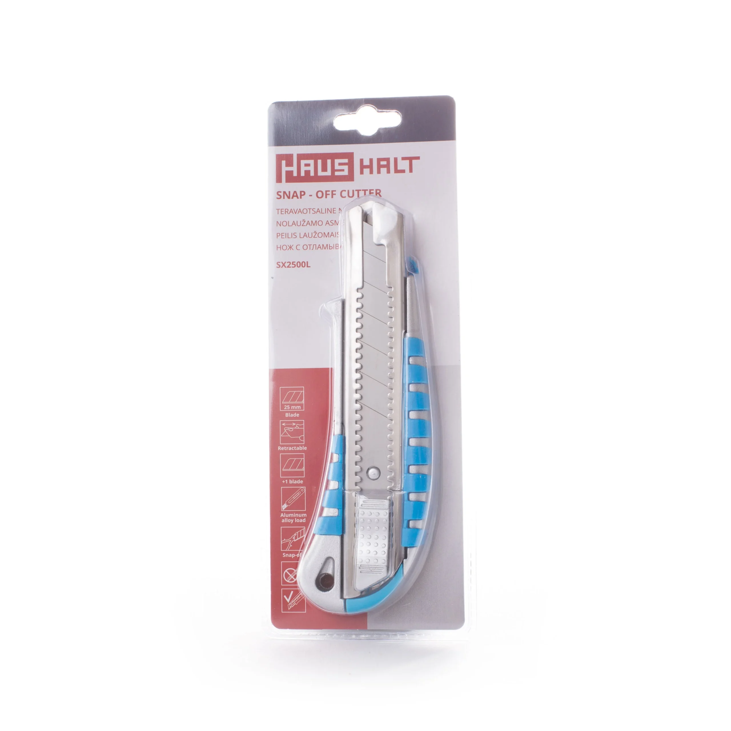 UTILITY KNIFE WITH BREAKABLE BLADES SX2500L 25MM