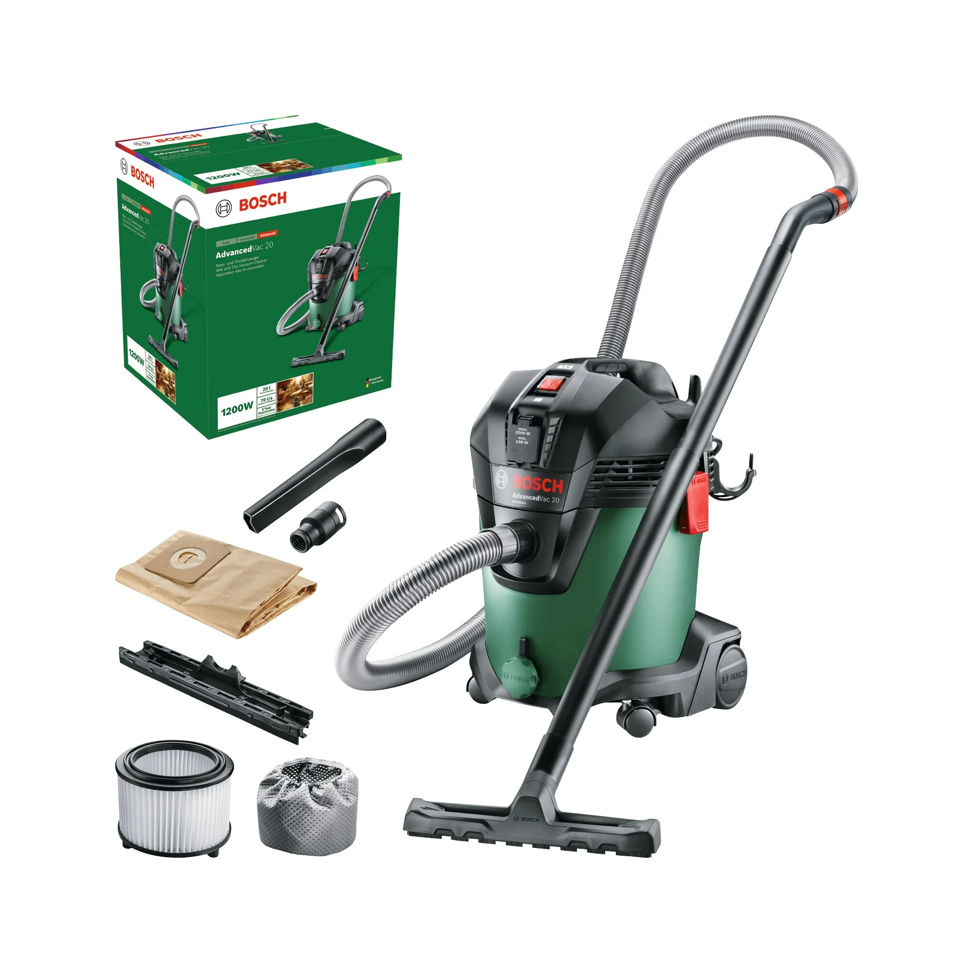 ПЫЛЕСОС ADVANCEDVAC 20 BOSCH 1200W