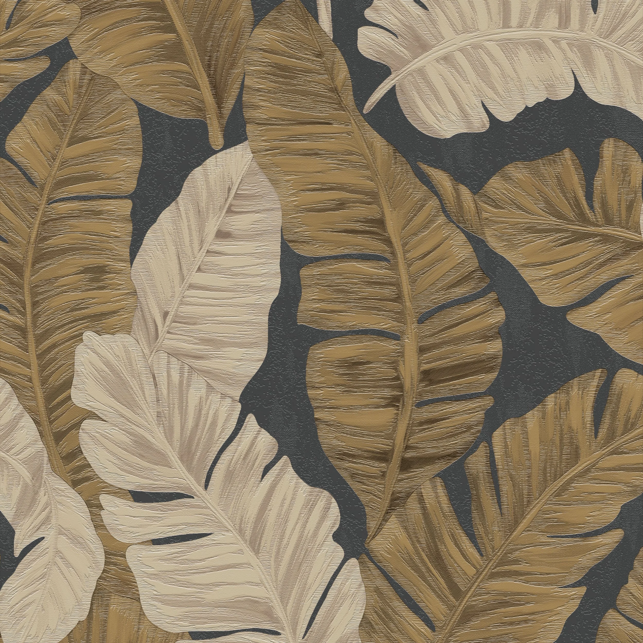 WALLPAPER VIN.445464 SILVER SHIMMER. GOLD CREAM.