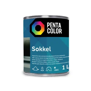 COKOLA KRĀSA PENTACOLOR SOKKEL BALTA 1 L