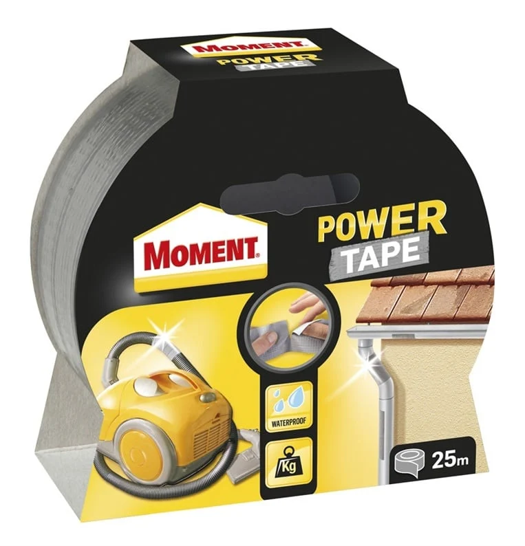 ЛИПКАЯ ЛЕНТА MOMENT POWER TAPE 25 М СЕРЕБРЯНАЯ