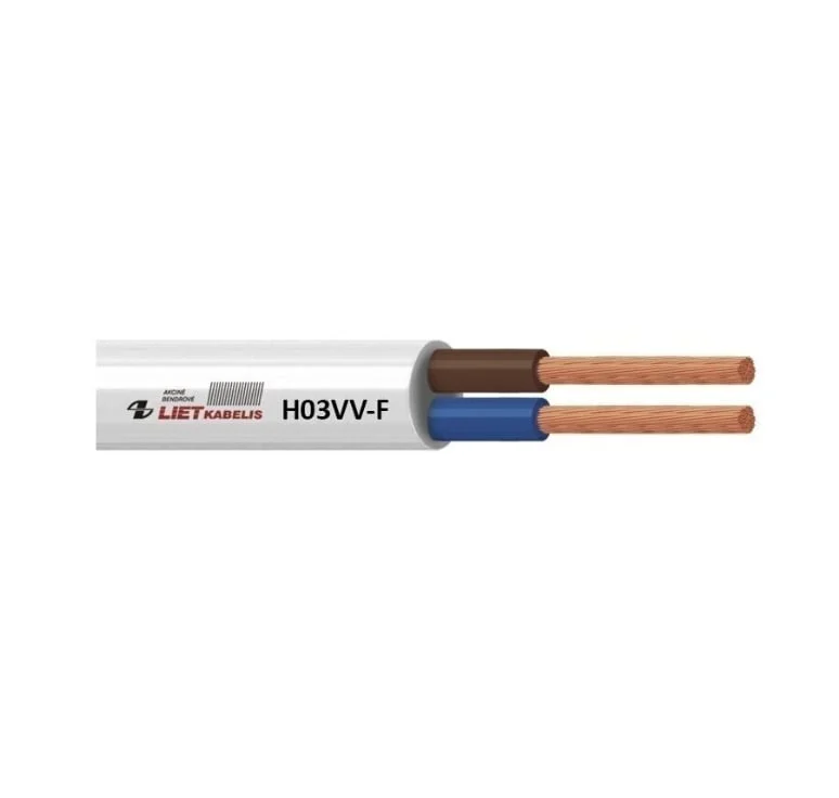 CABLE H03VV-F 2X0.75 WHITE 25M