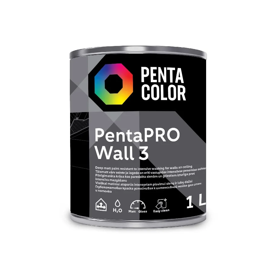 KRĀSA PENTACOLOR PENTAPRO MAT BALTA 1L