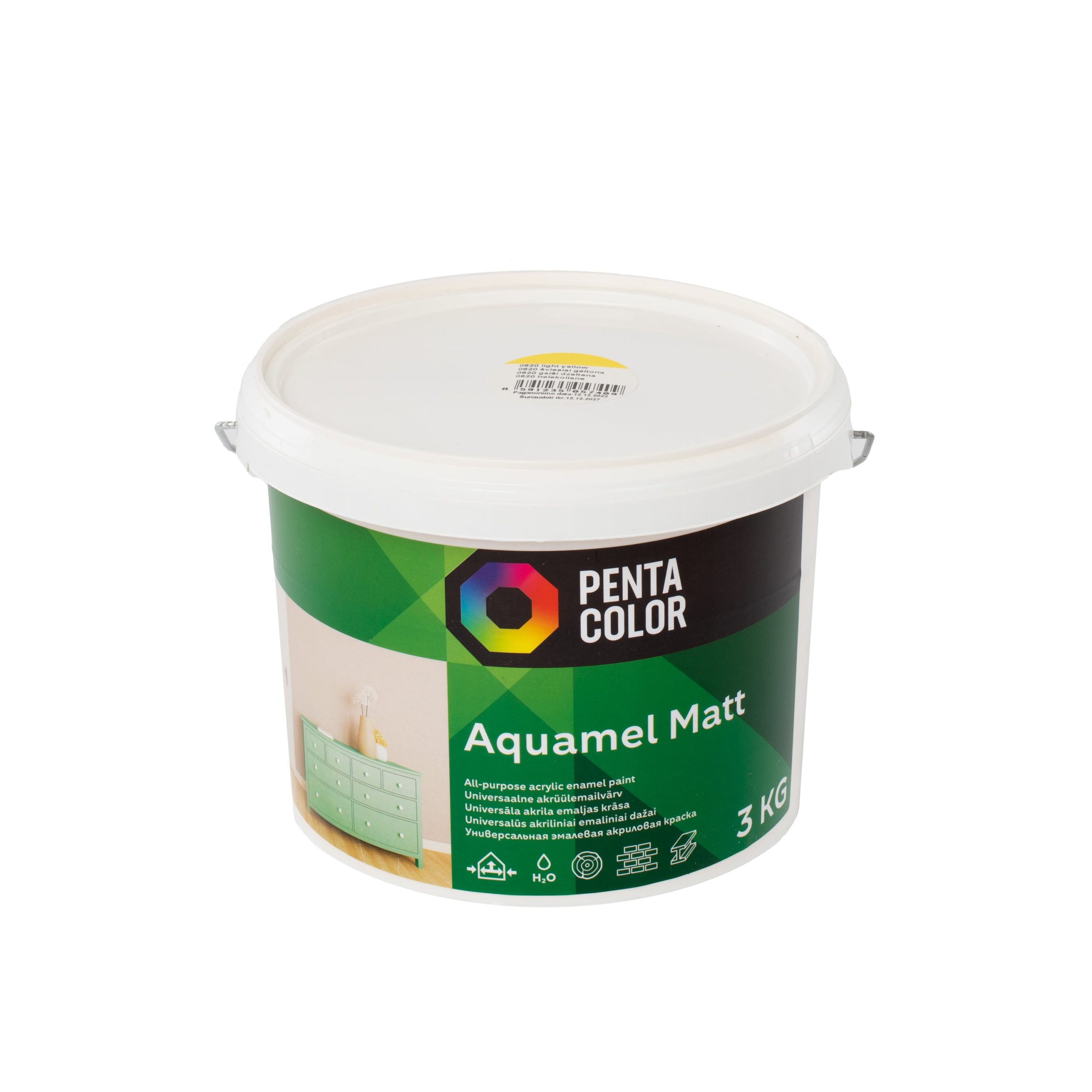 AQUAMEL COLOR LIGHT YELLOW 3 KG MATTE