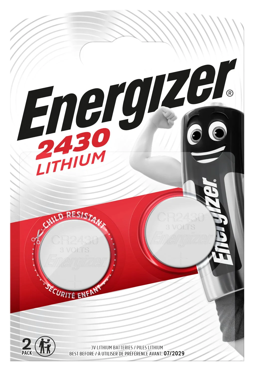 LITHIUM BATTERY ENERGIZER CR2430 3V