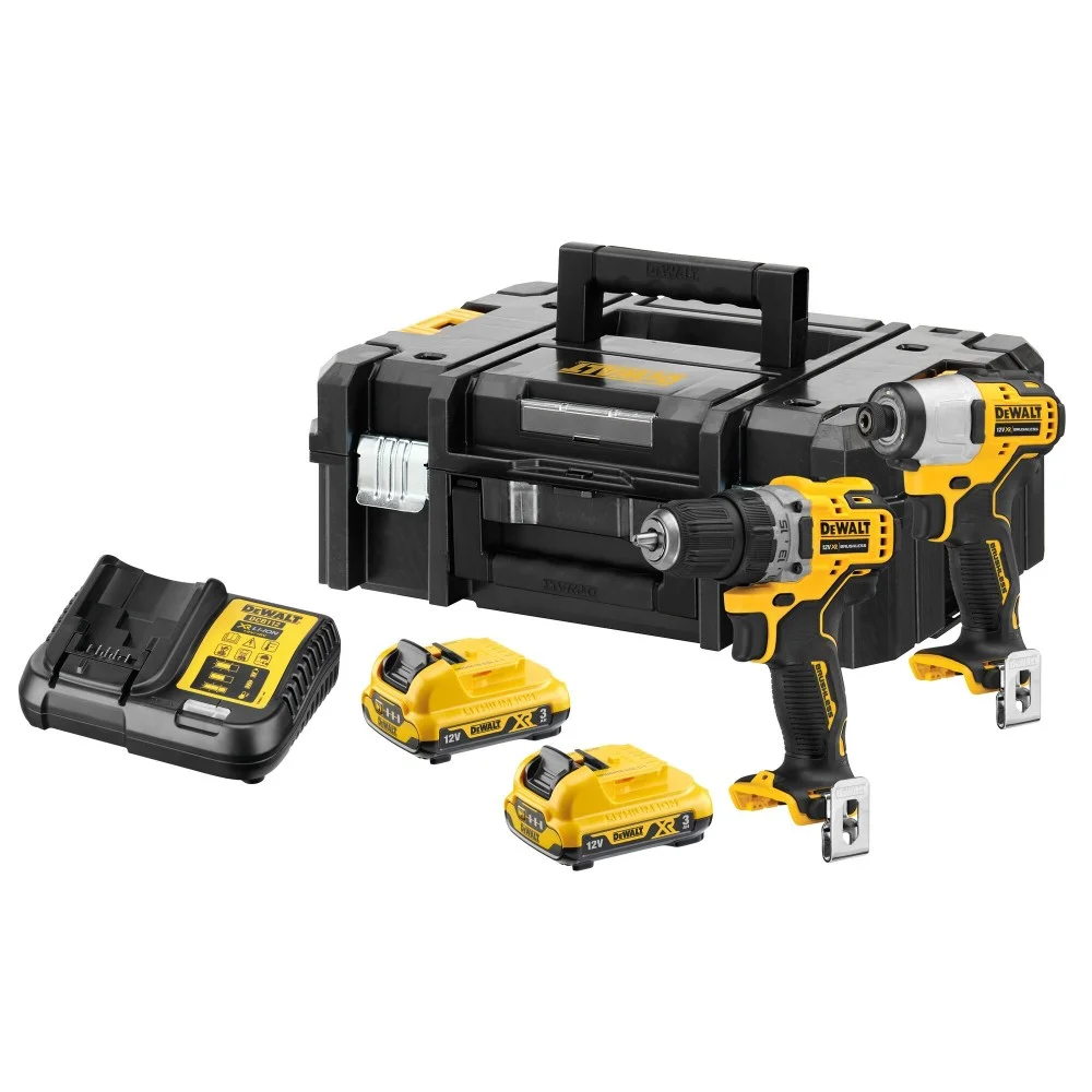 DeWALT Tool Set 12V (DCD701 + DCF801) 2x3Ah TSTAK