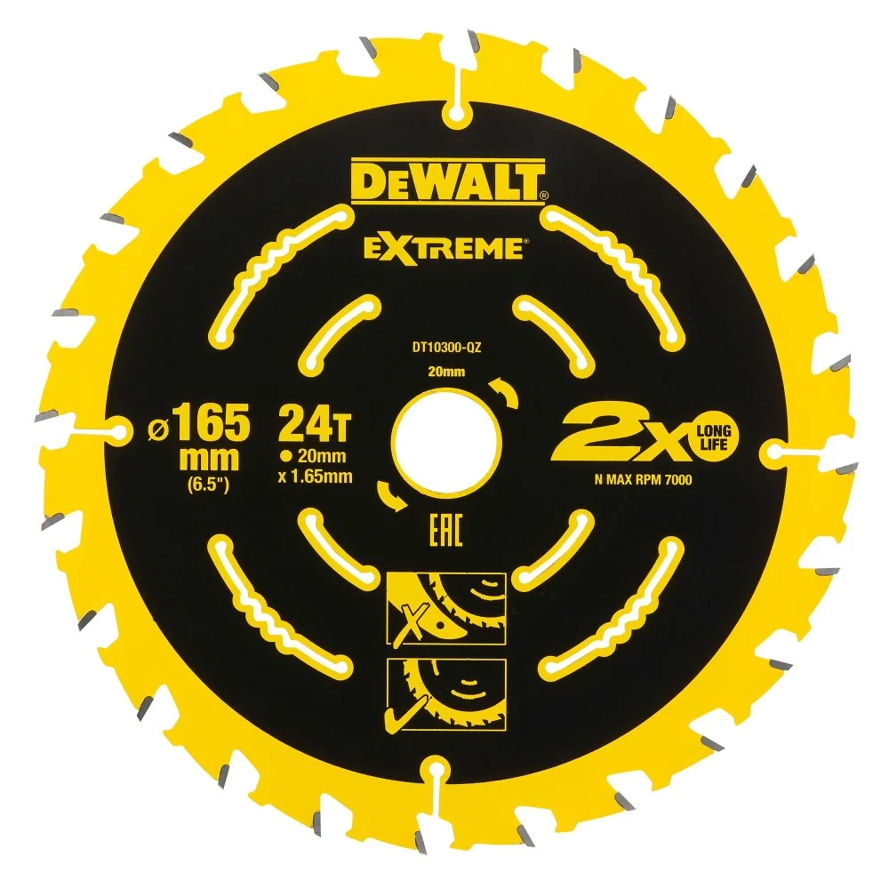 DeWALT Saw Blade EXTREME 165x20x24T
