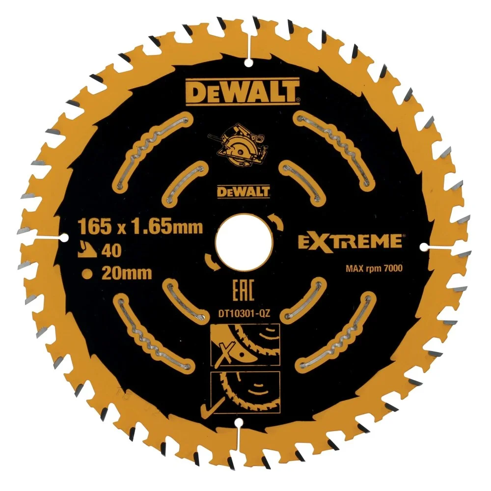 DeWALT Saw Blade EXTREME 165x20x40T