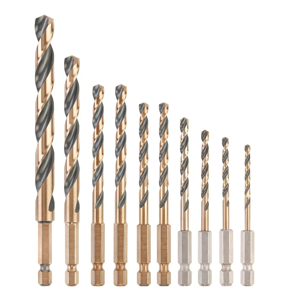 DeWALT Drill Set HEX Impact Driver Black&Gold 10pcs.