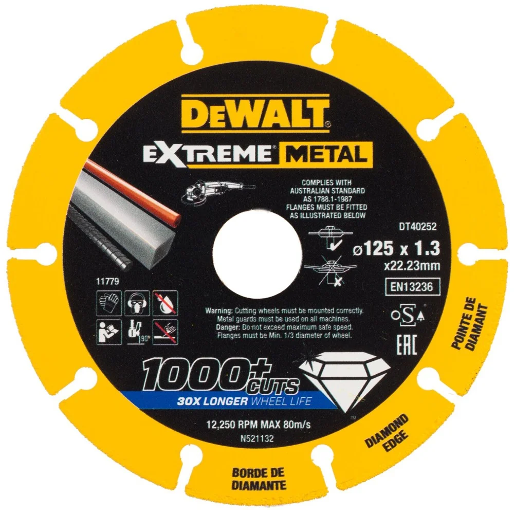 DeWALT Extreme металл 125x22.23x1.3мм