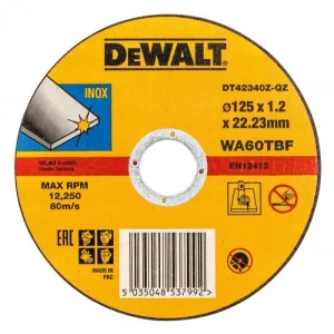 DeWALT Nerūs. tērauda griezējdisks 125 x 1.2 x 22.23mm INOX