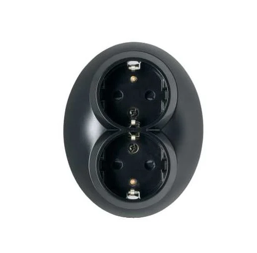Розетка Schneider Renova 1+1 Z/K Черная