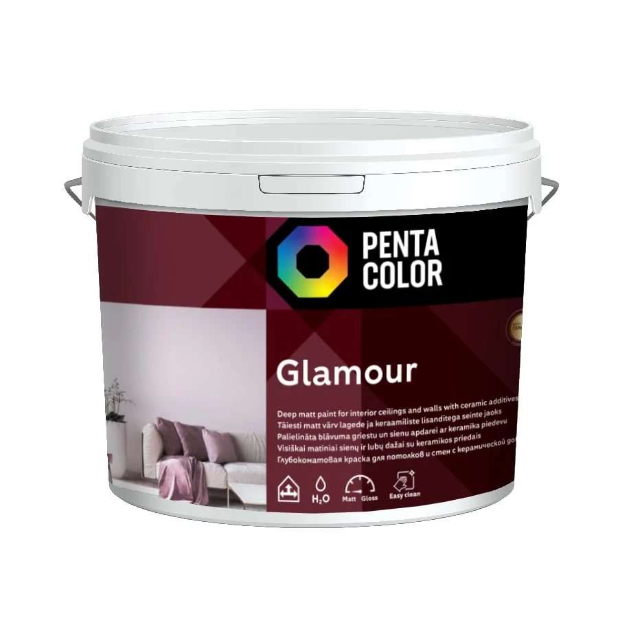 КРАСКА ДИСПЕРСИОННАЯ PENTACOLOR GLAMOUR 3L