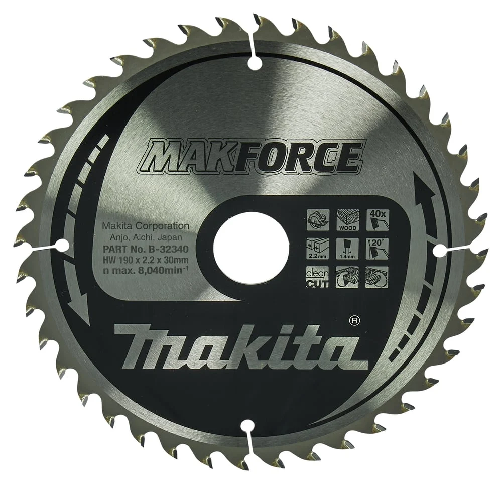 BLADE CIRCULAR SAW 190X30X40T WOOD B-32340