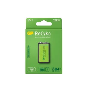 BATERIJA LĀD. GP20R8H RECYKO 9V 200MAH