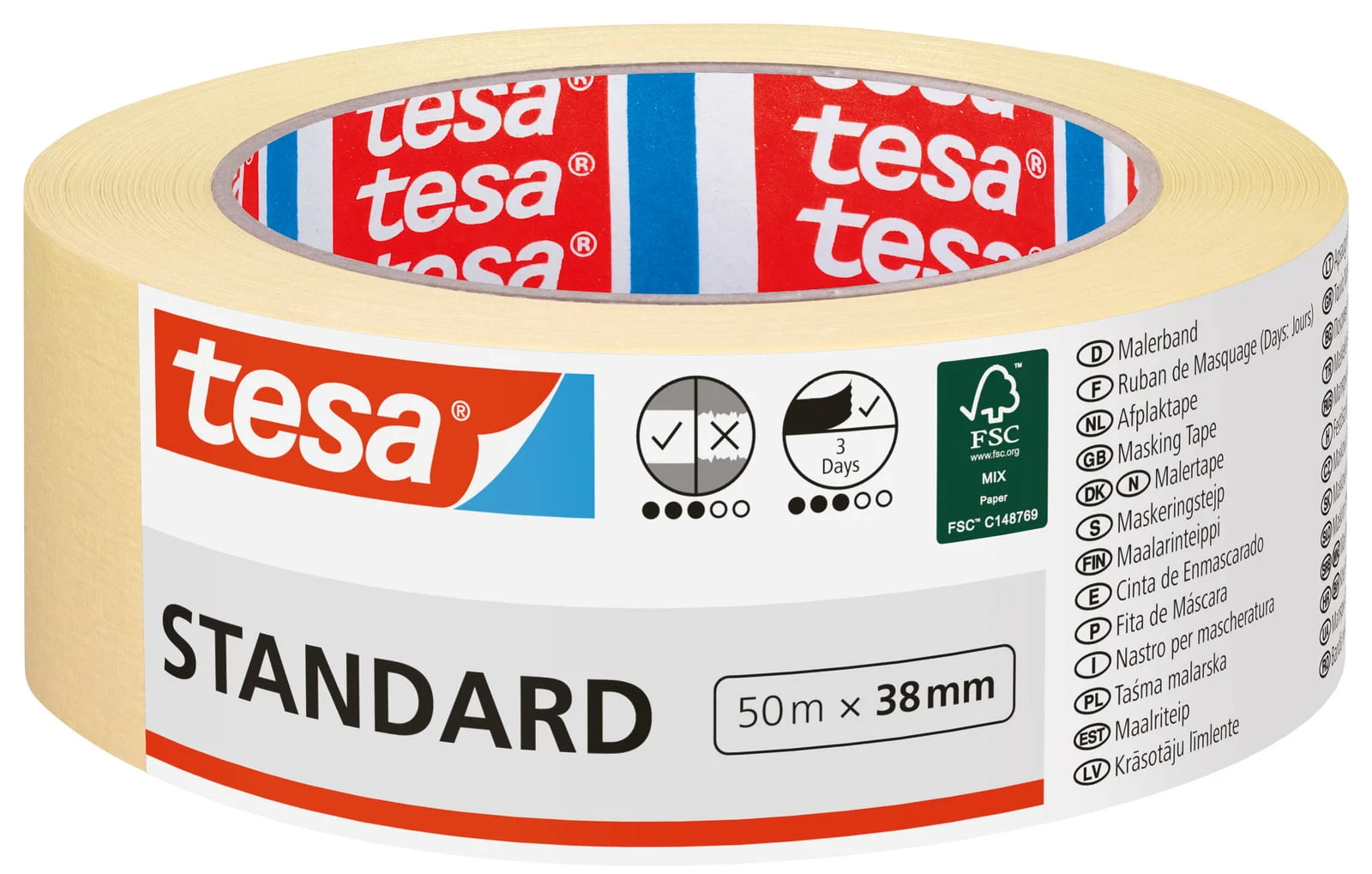 PAINTERS TAPE 4 DAYS 50MX38MM