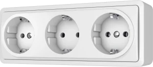 ROZETE 3 VIETU SL+250 BALTA