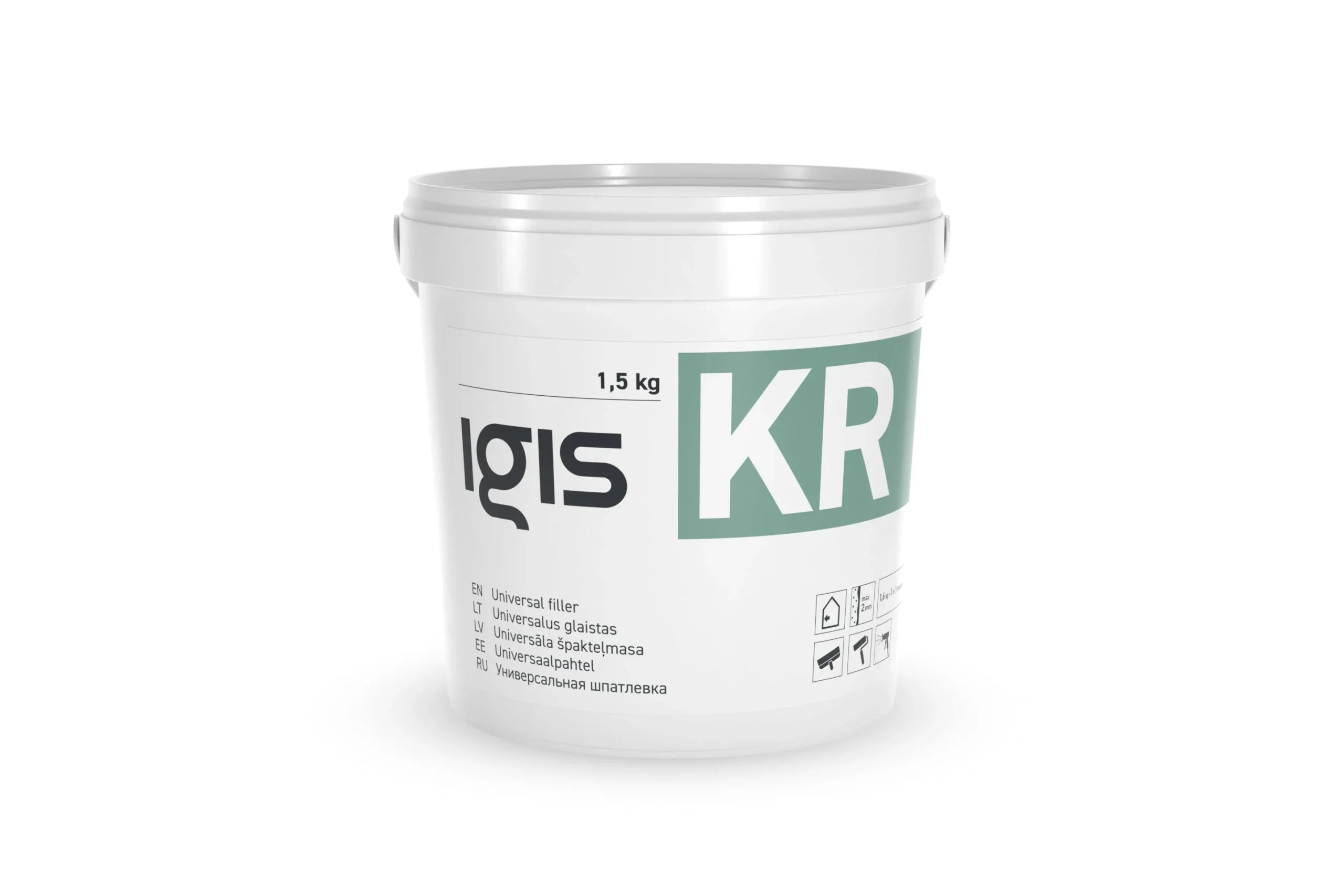 ШПАКЛЕВКА МЕЛКОЗЕРНИСТАЯ IGIS.KR 1,5 КГ