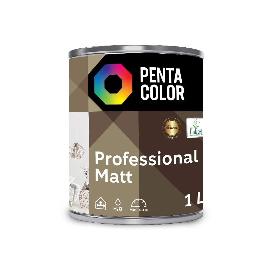 KRĀSA DISPERS PROFESSIONAL MAT BALTA 1L