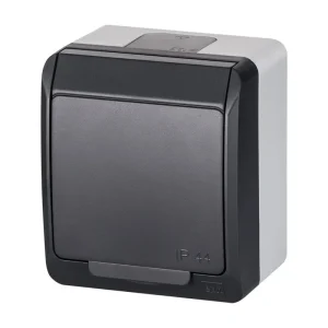 ROZETE 0324-07 AR ZEMĒJUMU IP44ANTRACITE