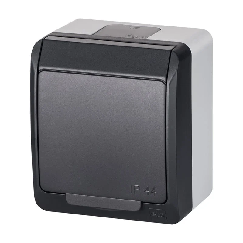 ROZETE 0324-07 AR ZEMĒJUMU IP44ANTRACITE