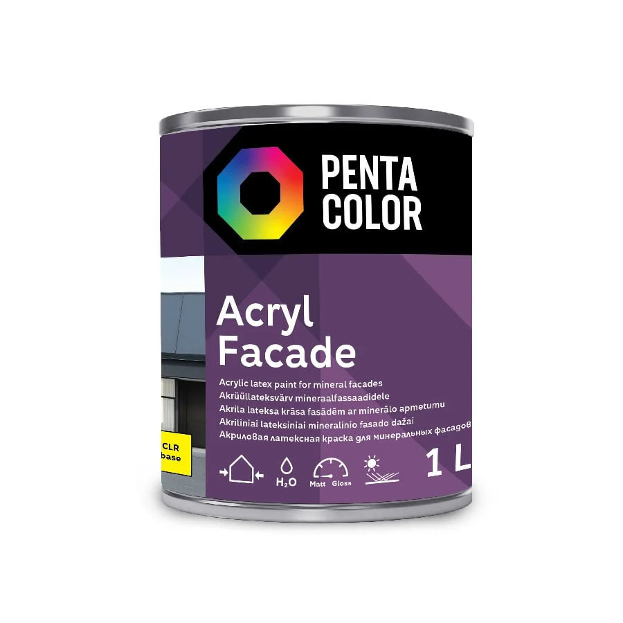 КРАСКА ДЛЯ ФАСАДОВ ACRYL FASAD C 1L