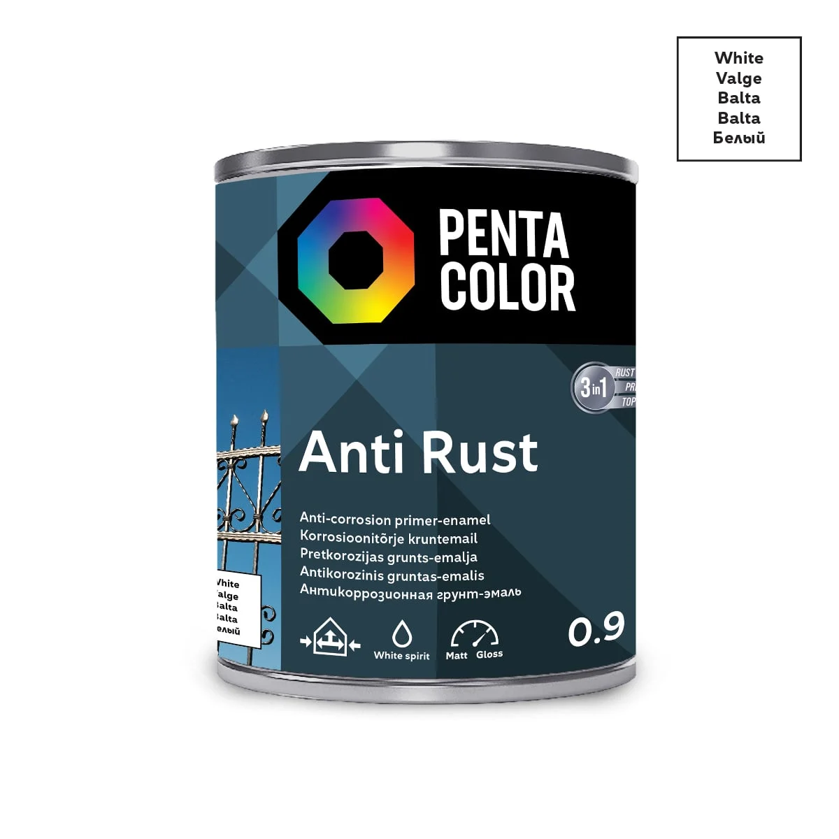 PRIMER-ENAMEL ANTIRUST 0.9L WHITE