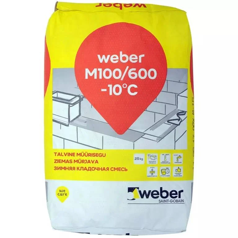 MŪRJAVA WEBER M100/600 25KG -10 +5C
