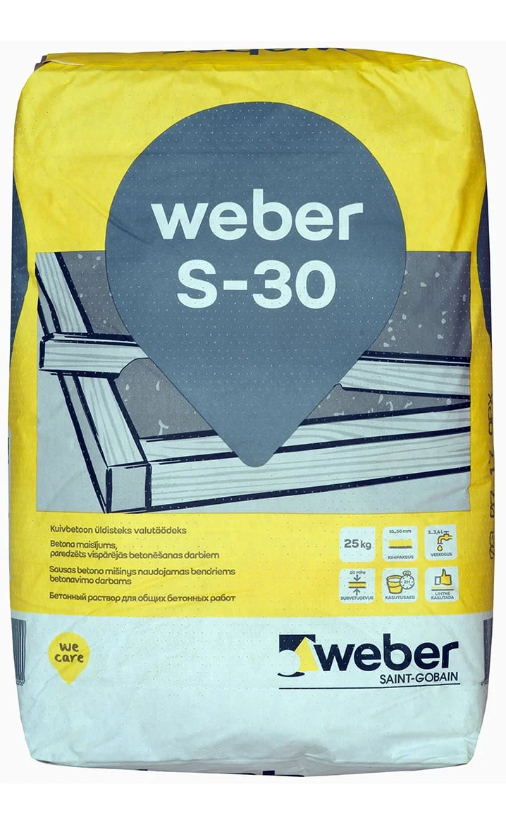 FAST SETTING CONCRETE WEBER S30 25KG