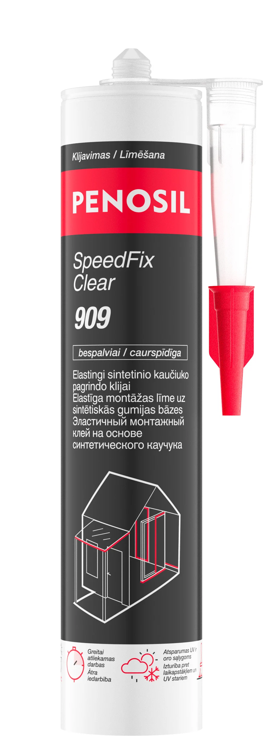 GLUE ASSEMBLY SPEEDFIXCLEAR 909 290ML
