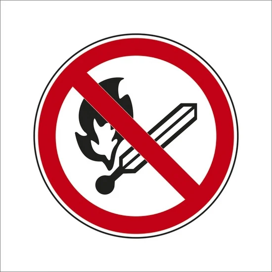 SIGN SMEEK. AND OPEN FLAME BANNED. D10