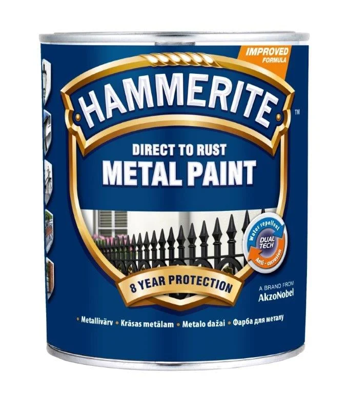 КРАСКА HAMMERITE СЕРЕБРИСТАЯ ГЛЯНЦЕВАЯ 750ML