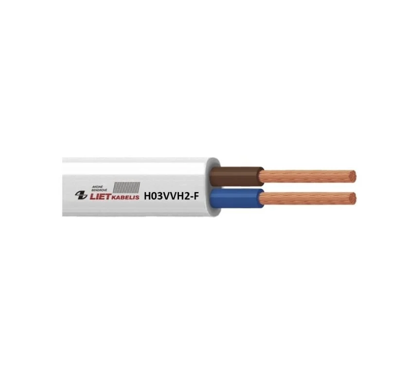 CABLE H03VVH2-F 2X0.5 WHITE 50M