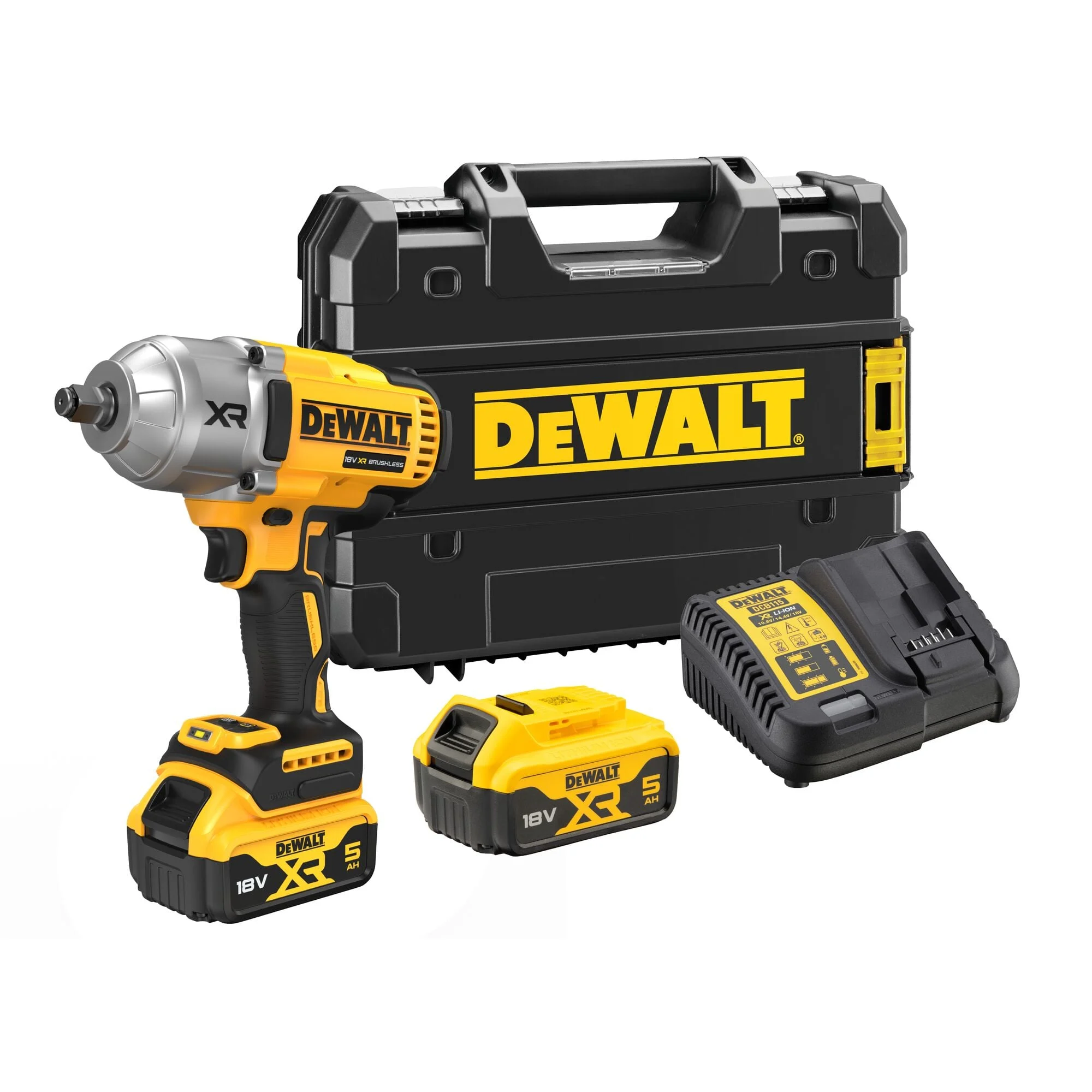 БЕСПРОВОДНАЯ УДАРНАЯ ДРЕЛЬ DEWALT DCF900P2T-QW 2X5AH