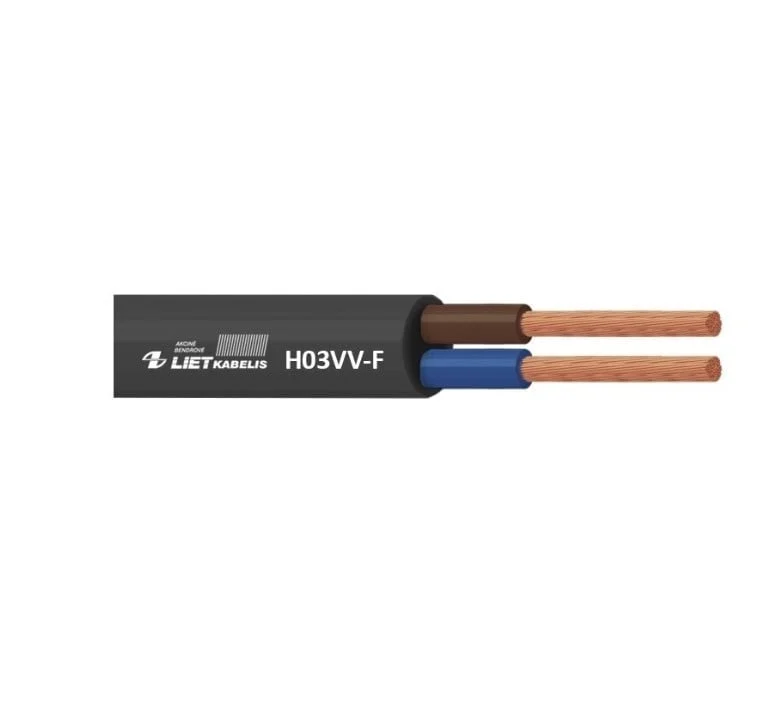 CABLE H03VV-F 2X0.75 BLACK 25M