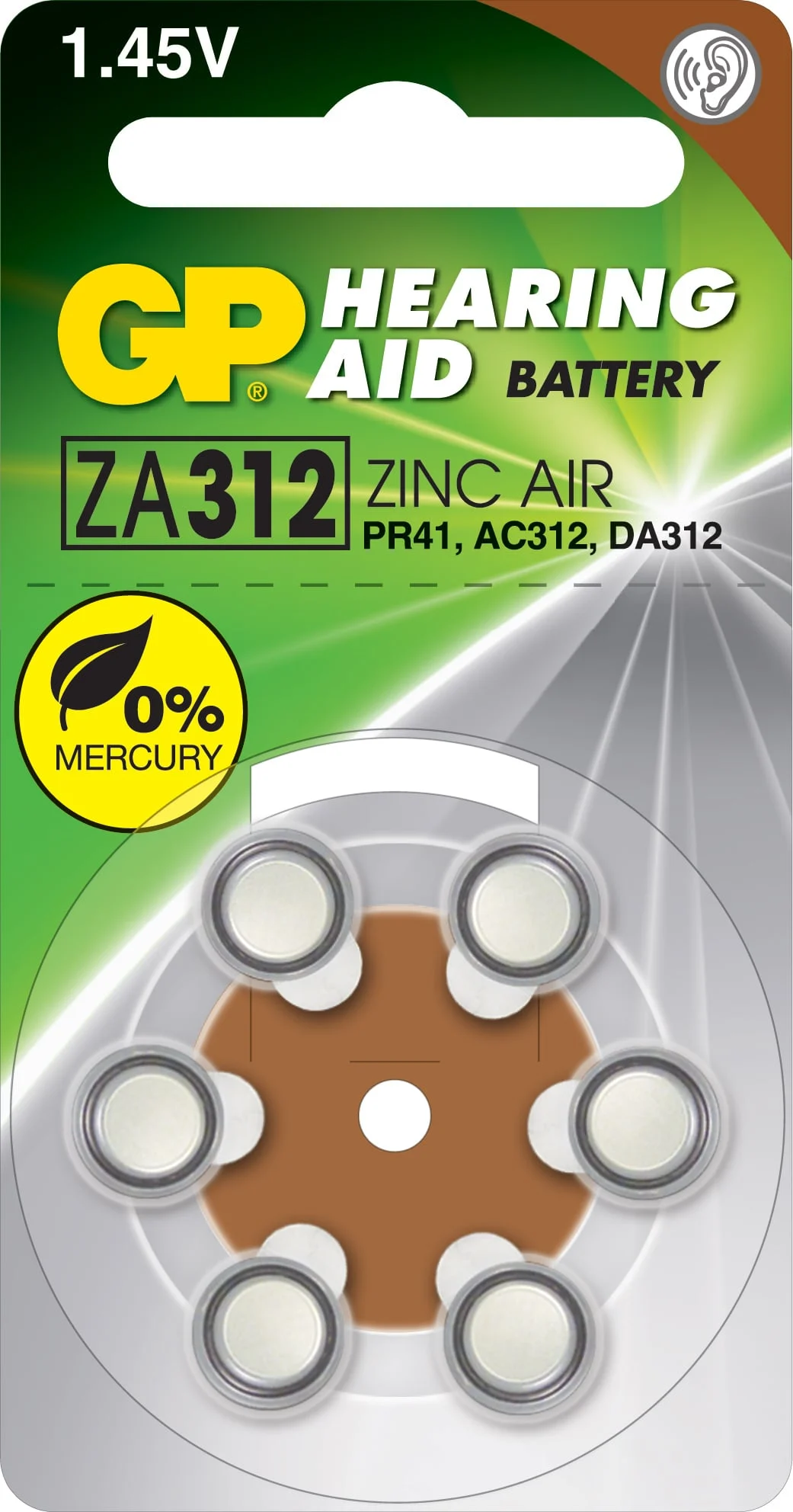 ELEMENTI GP ZA312F-D6 1.45V 6 PCS.