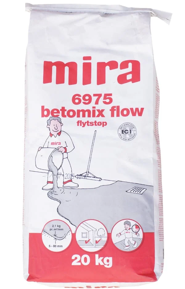 САМОРАВНЯЮЩИЙСЯ РАСТВОР MIRA6975 BETOMIXFLOW 20KG