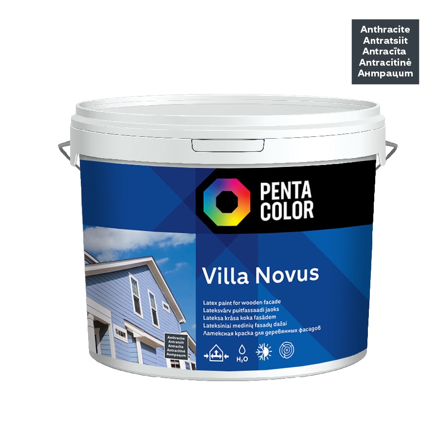 FASĀDES KRĀSA VILLA NOVUS ANTRACĪTS 10L