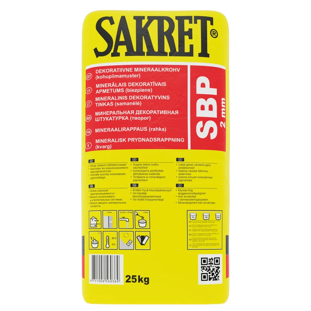 ШТУКАТУРА ДЕК. САКРЕТ SBP 2MM 25KG