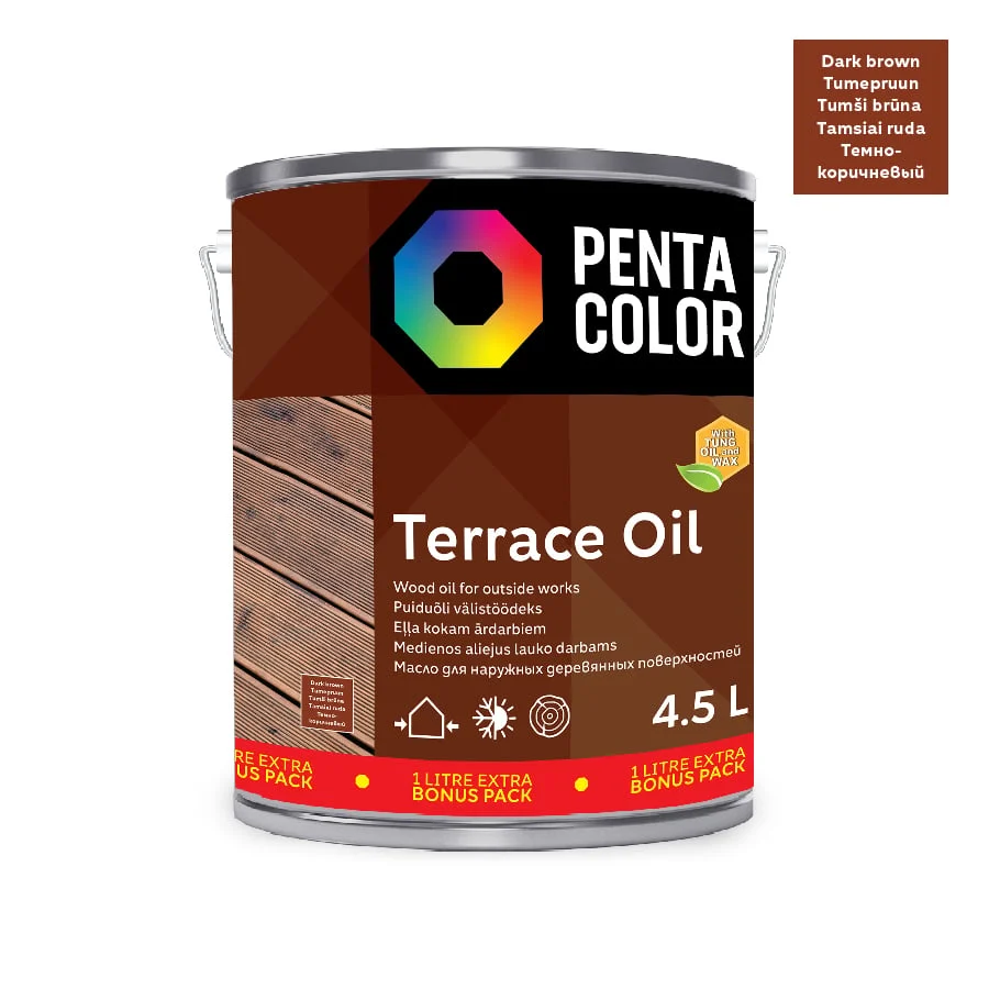МАСЛО ДЛЯ ДЕРЕВЯННЫХ ТЕРРАС T.BRŪNA 3,5+1L