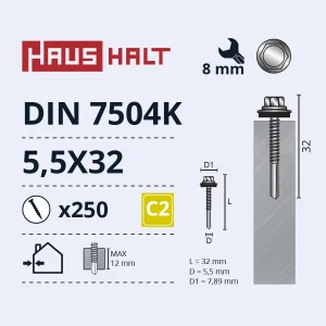 SKRŪVE PAŠGRIEZ 5,5X32 DIN7504K (250)