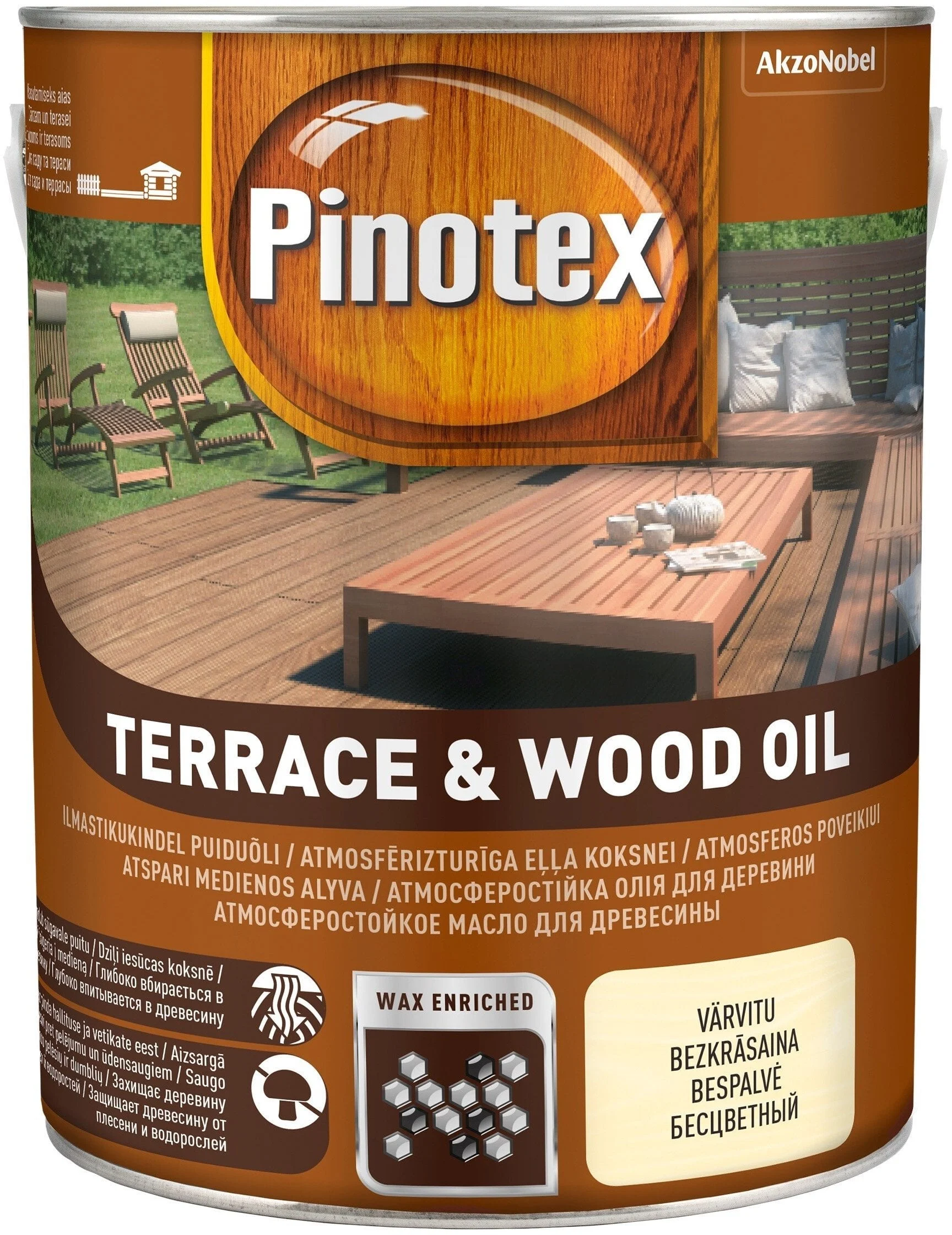 МАСЛО PINOTEX TERRACE 3L БЕЗ КРАСИТЕЛЯ